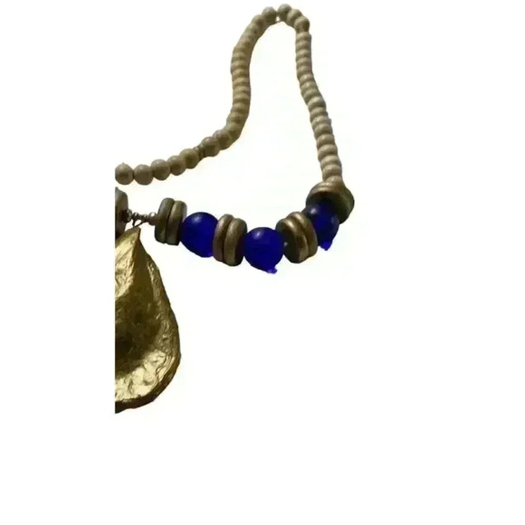 Coastal Genuine Oyster Shell Sea Glass Necklace - Picture 5 of 6